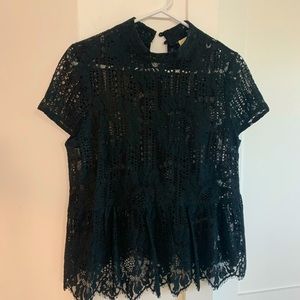 Black sheet lace top